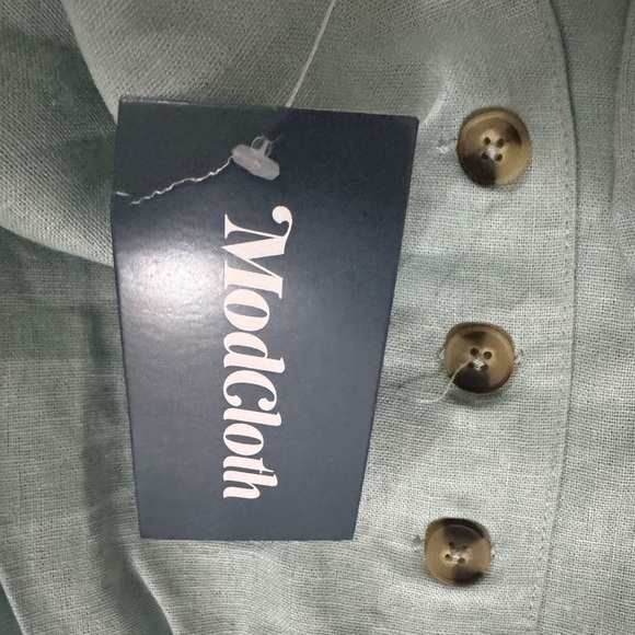 ModCloth Every Waking Momentum Linen Blend Jumpsuit Size Medium - Picture 4 of 6